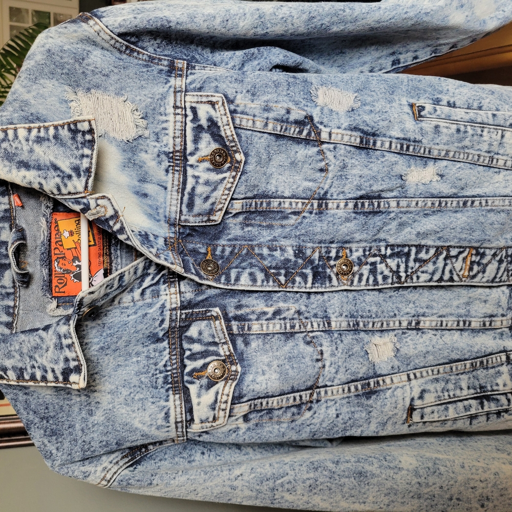 Denim Blue Acid Wash Jacket